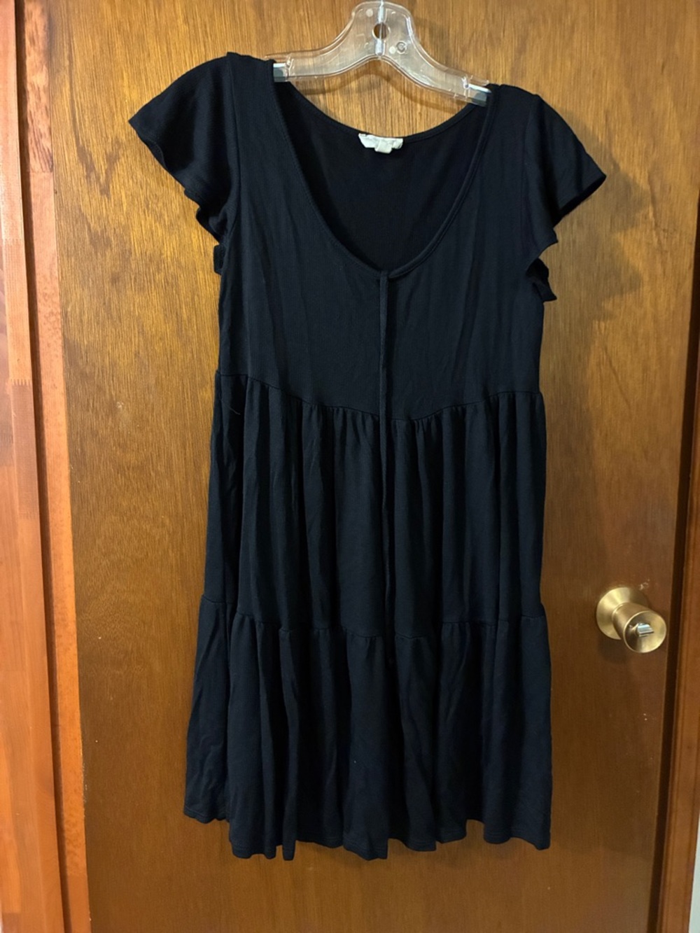 See You Monday Black Tiered Dress